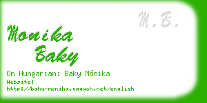 monika baky business card