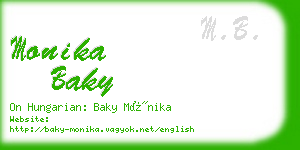 monika baky business card